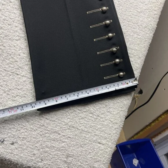 Joseph Ribkoff Wide Leg Trousers Black Pants Metal Stud Detailing Wom Size 6 - Picture 9 of 15